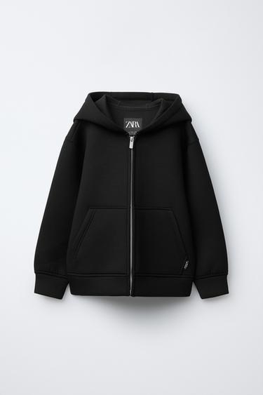 NEOPRENE-EFFECT JACKET WITH LABEL - Black by Zara - Image 0