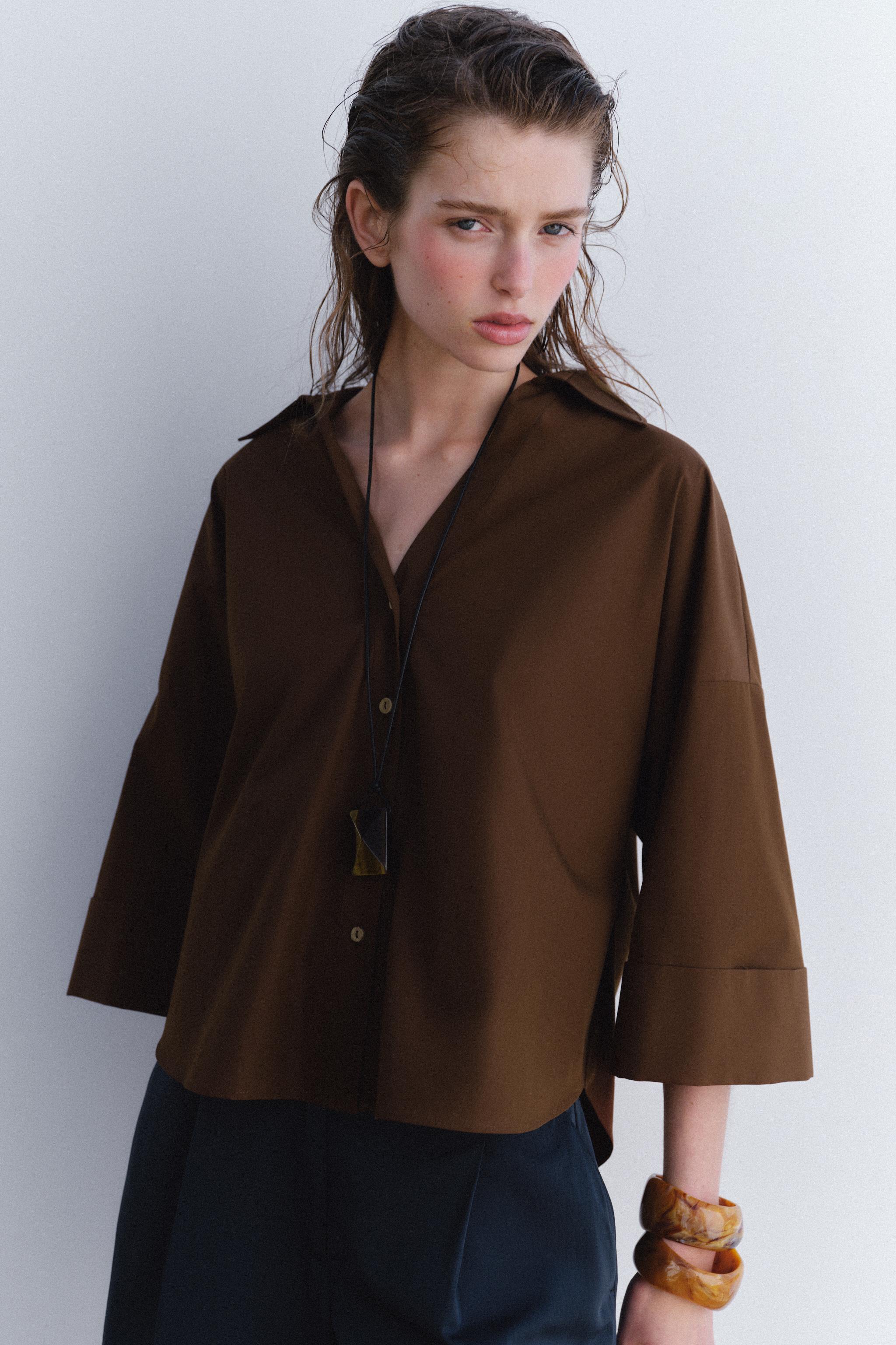 レディースポプリンシャツ | ZARA 日本