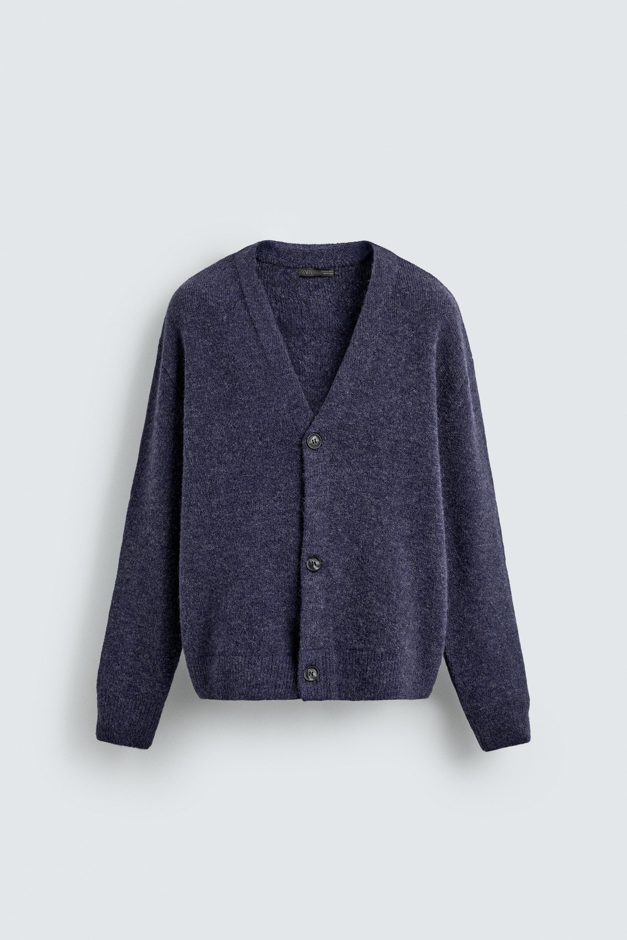TEXTURE KNIT CARDIGAN - Indigo | ZARA Turkey
