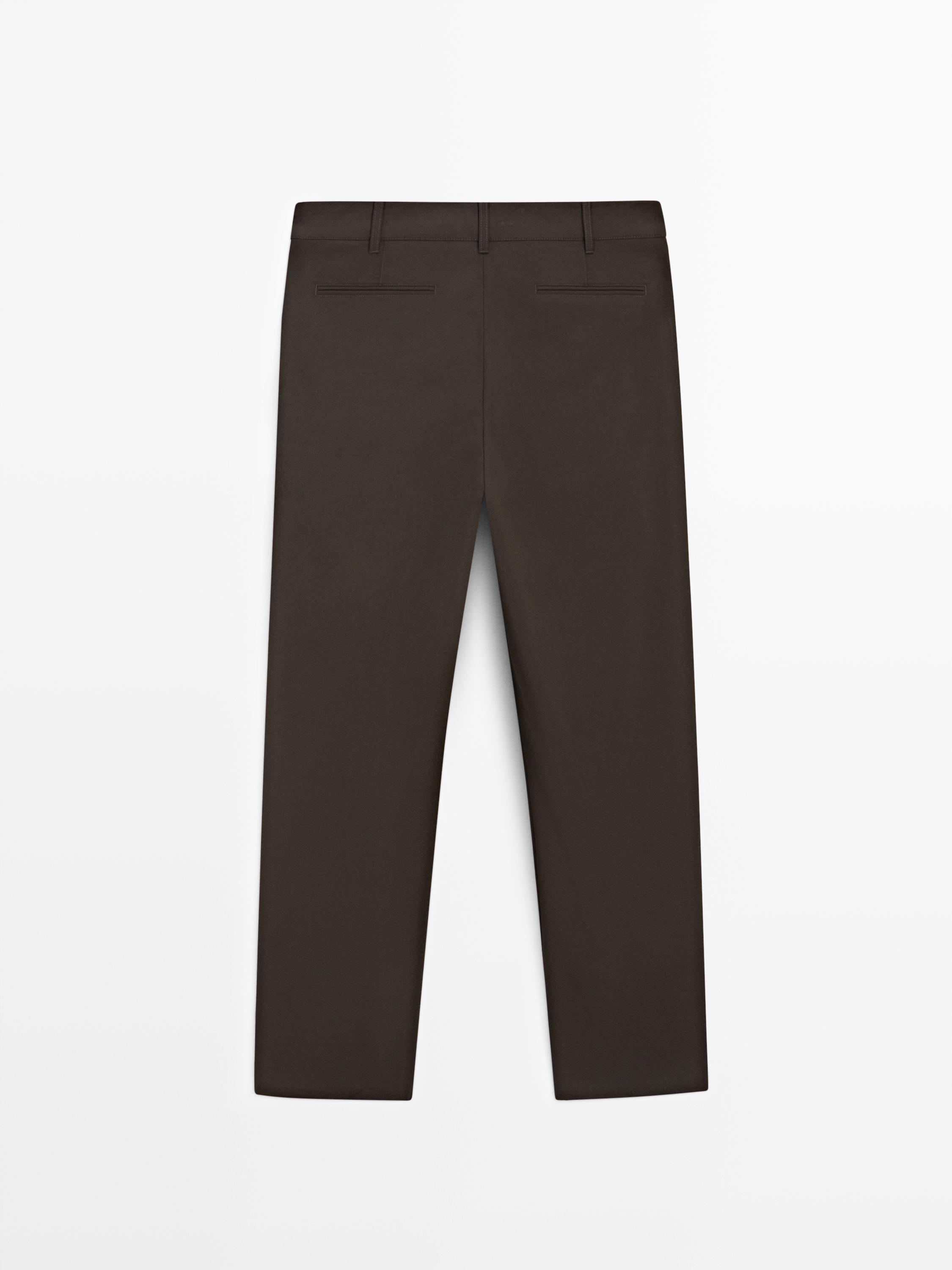 Pantalon relaxed fit mélange laine froide