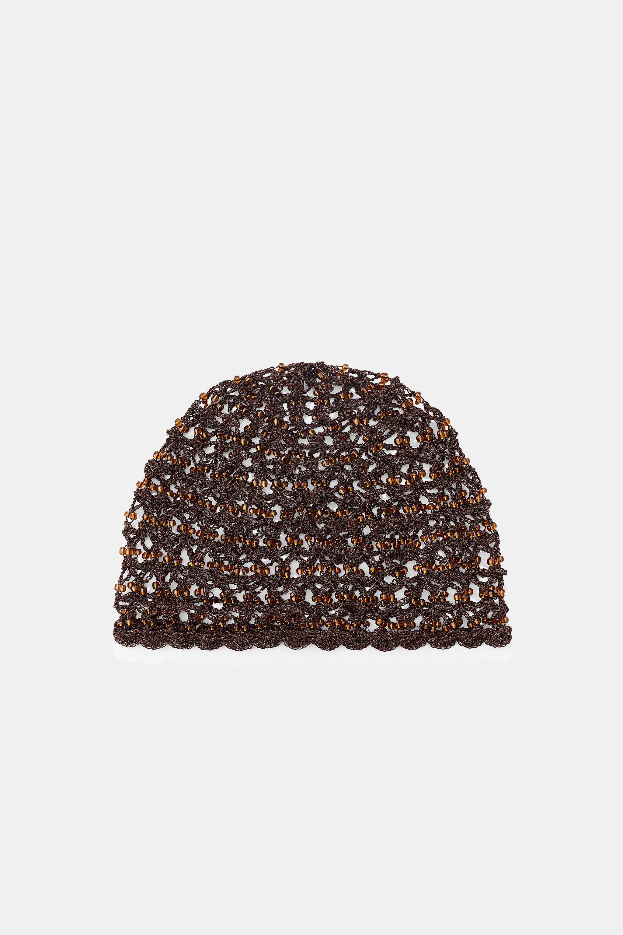 Женские кепки Zara CROCHET BEADED — фото 4