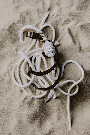 LEATHER BELT AARON LEVINE X ZARA - Brown by Zara