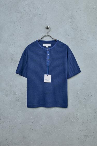 STORIESZ - STRIPED COTTON AND LINEN T-SHIRT - striped by Zara