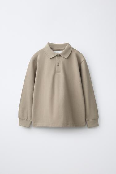 ОДНОТОННА СОРОЧКА-ПОЛО - Коричневий/сіро-коричневий Zara
