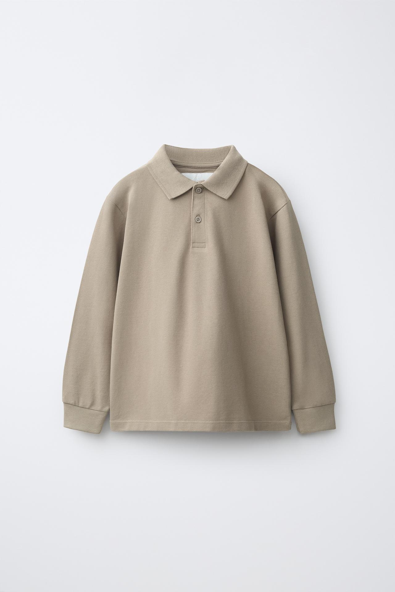 SOLID POLO SHIRT — Brown / Taupe