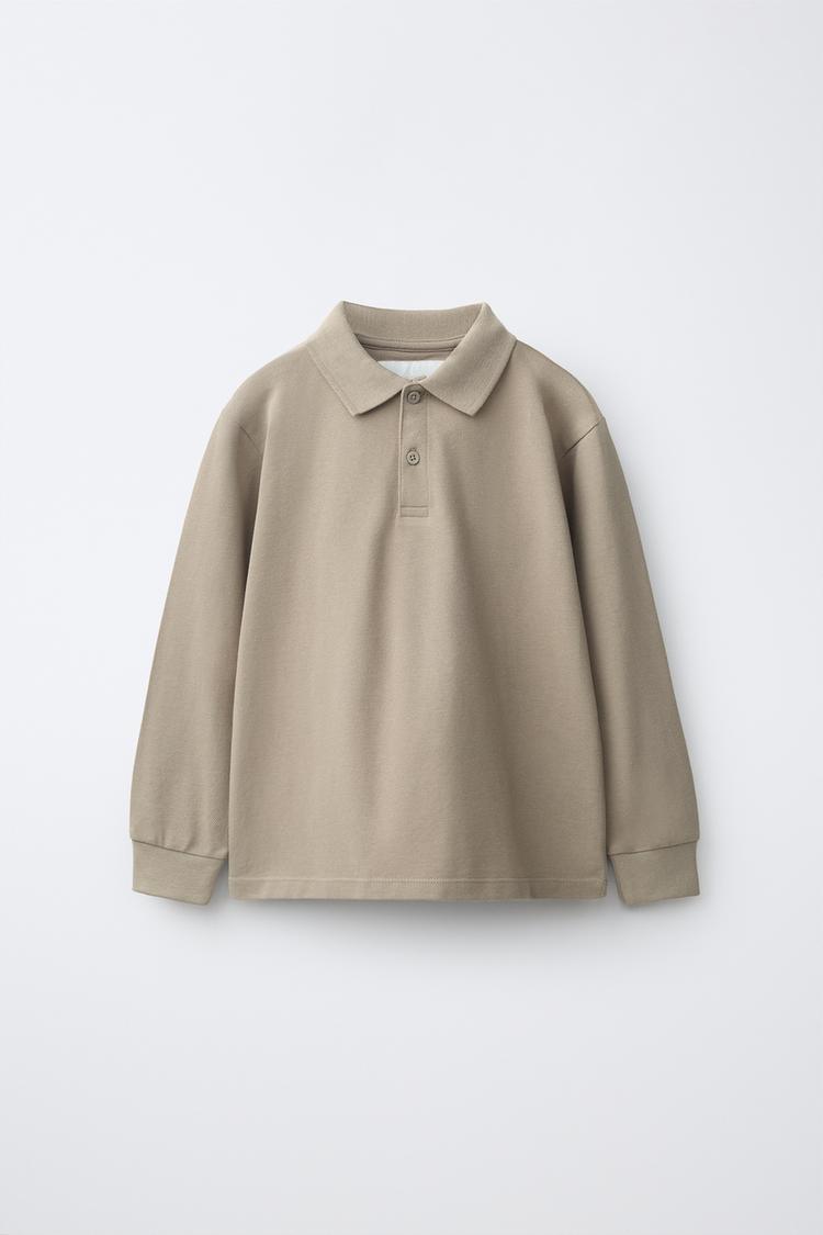SOLID POLO SHIRT — Brown / Taupe