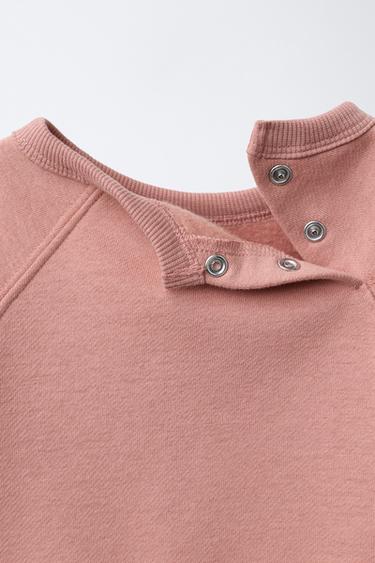 PLAIN SWEATSHIRT AND LEGGINGS SET - Chalk pink by Zara - Image 2