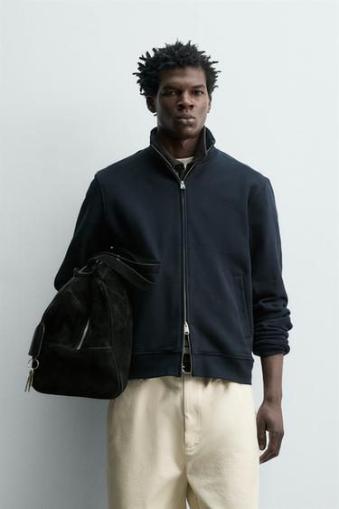 SUDADERA HEAVYWEIGHT CREMALLERA - Marino oscuro de Zara