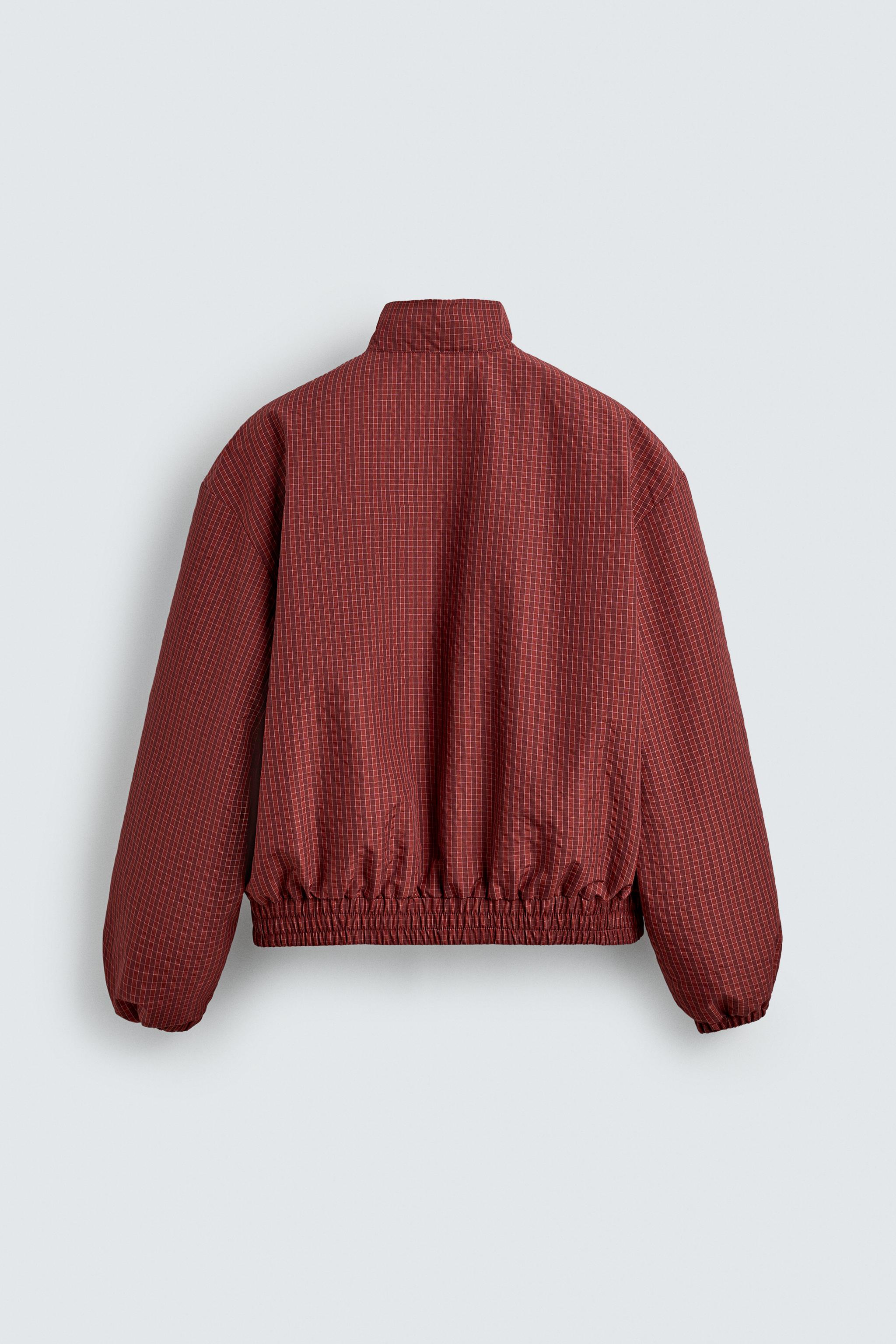 BLOUSON COUPE-VENT REMBOURRÉ À CARREAUX