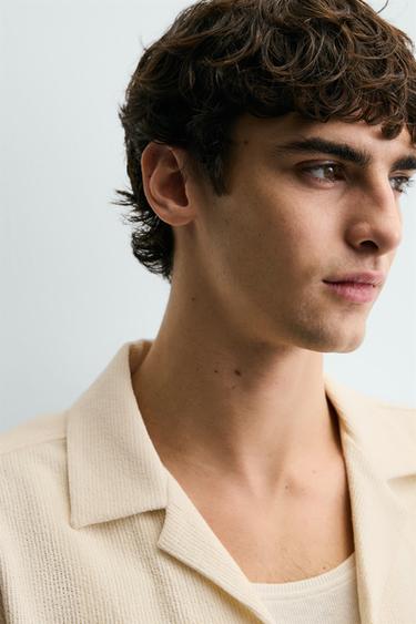 ФАКТУРНА СОРОЧКА - Сіровато-бежевий колір Zara