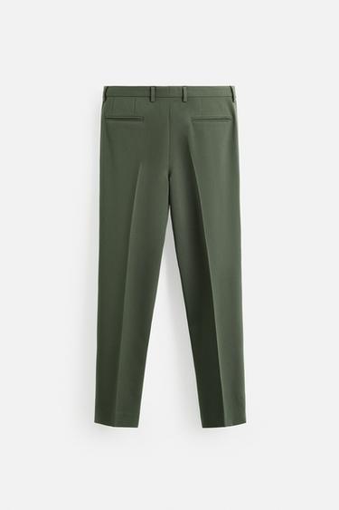 PANTALON DE COSTUME SLIM FIT - Vert de Zara - Image 5