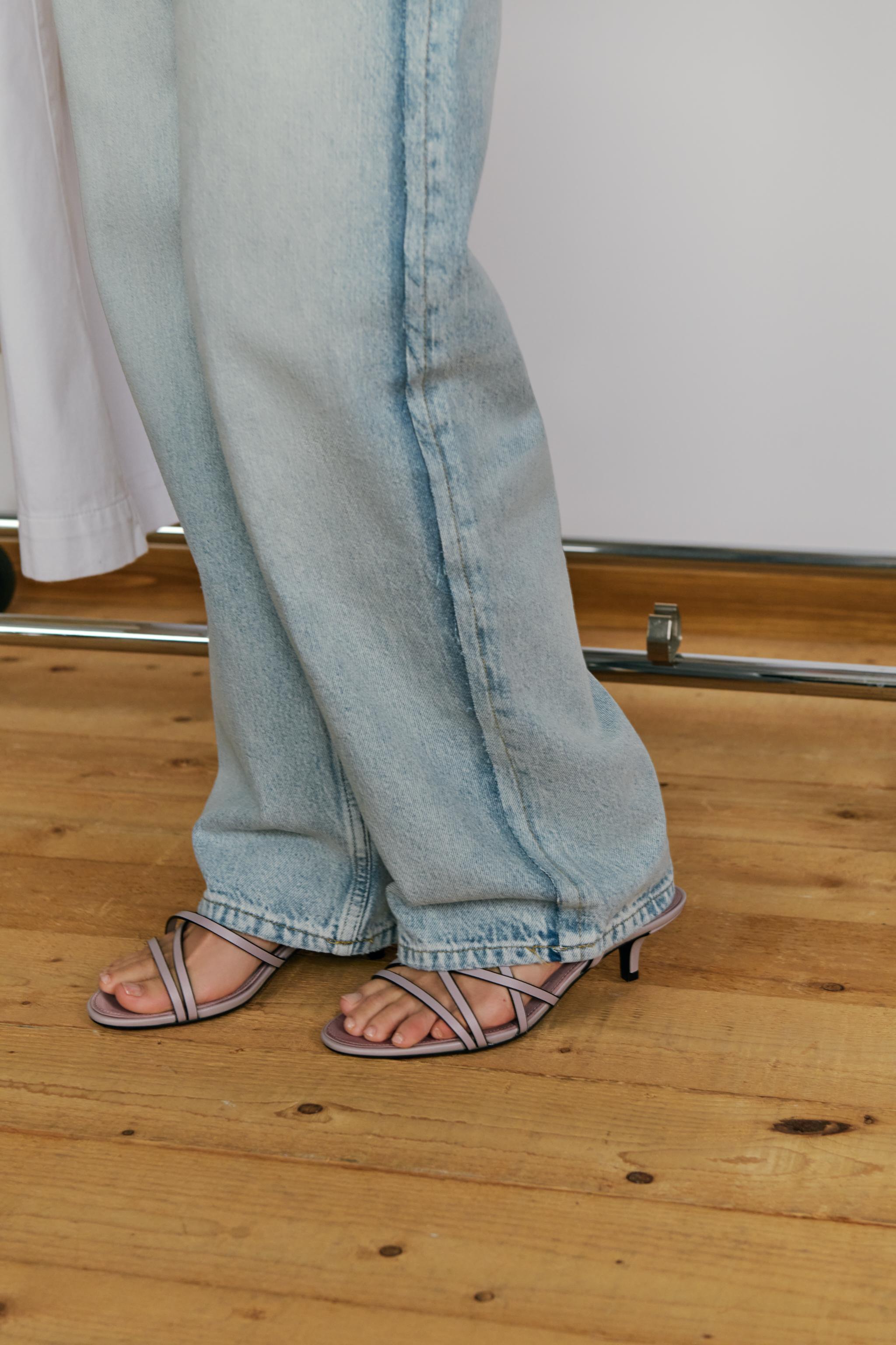 ZARA ドットストラップサンダル 1642/510 ZARA】サテンハイヒールサンダル 2310/510/002 (ZARA/サンダル