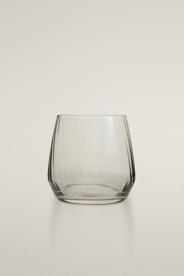 COLOURED GLASS TUMBLER - Greyish by Zara - Image 0