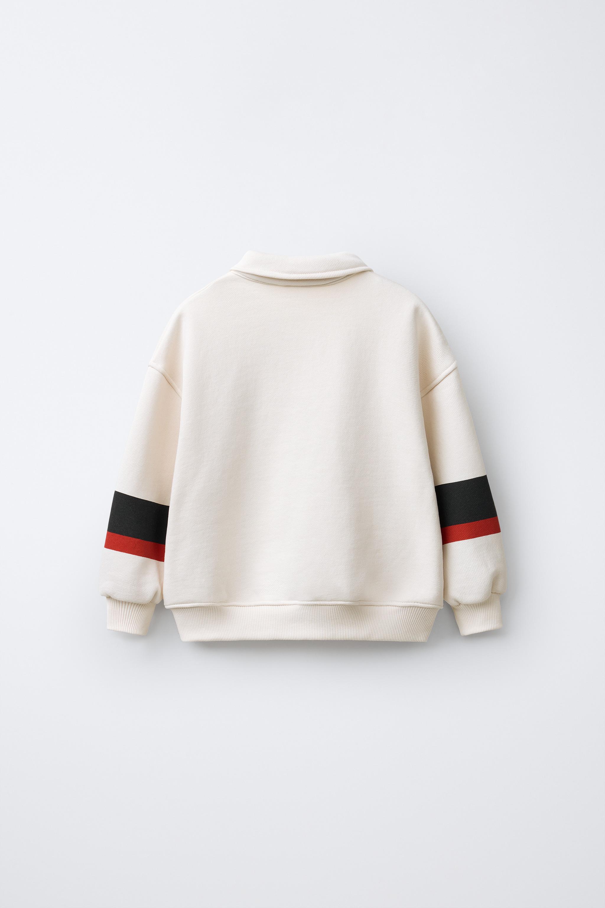 EMBROIDERED DUCK POLO SWEATSHIRT