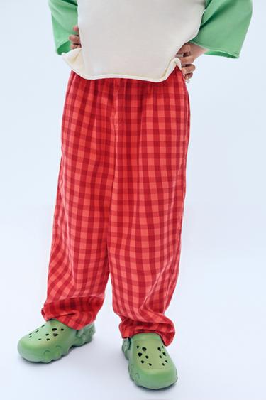 PANTALON BAGGY À CARREAUX VICHY ÉDITION LIMITÉE (2-14 ANS) - Imprimée de Zara - Image 6