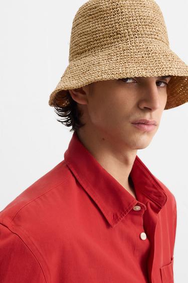 RAFFIA BUCKET HAT - Light beige by Zara - Image 2