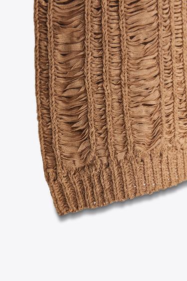 RIBBED KNIT TOP - Tans by Zara - Image 4