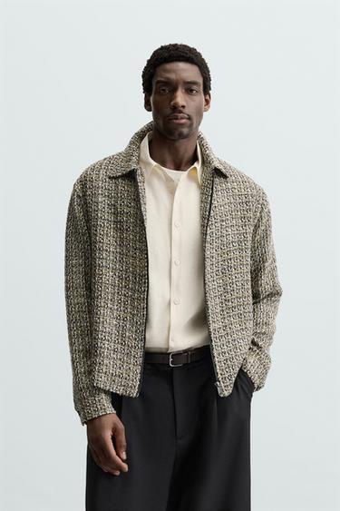 SOBRECAMISA ESTRUCTURA CREMALLERA - Verde de Zara