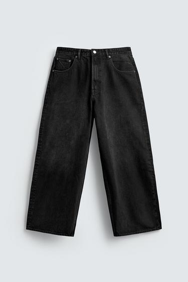 Zara BAGGY FIT JEANS - Charcoal