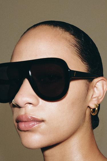 Zara STAINLESS STEEL HOOP EARRING PACK - Golden