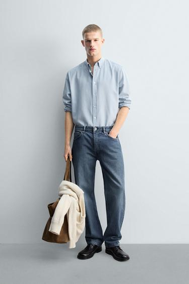 CAMISA RELAXED FIT LIMITED EDITION - Celeste de Zara - Imagen 0