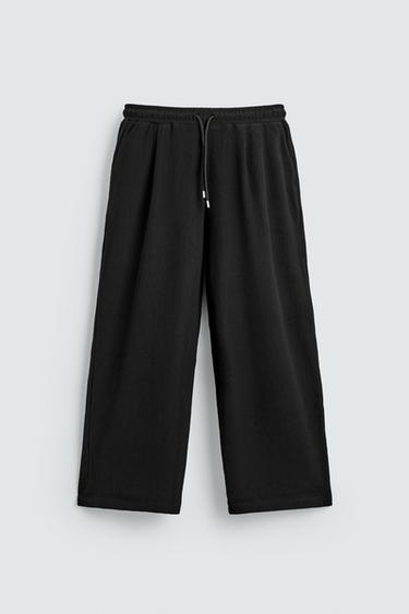 RELAXED FIT OTTOMAN PLEATED TROUSERS - Black by Zara - Image 0