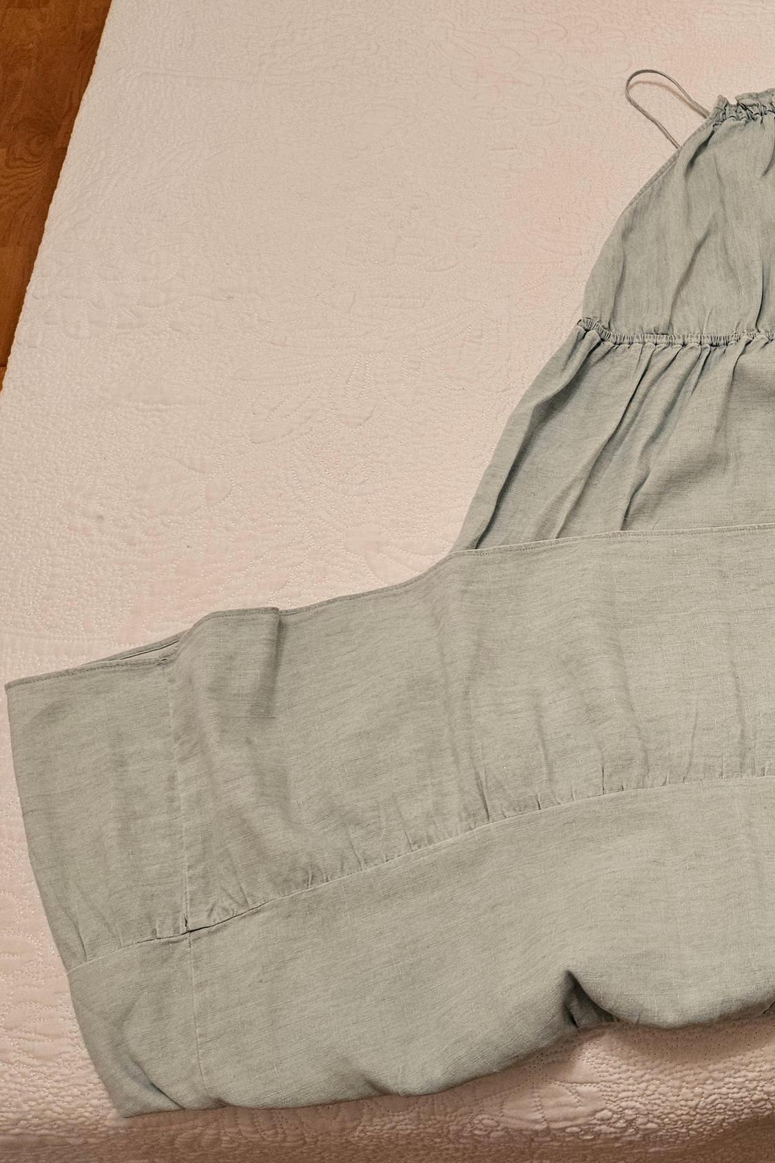 LINEN BLEND MIDI DRESS - Image 2