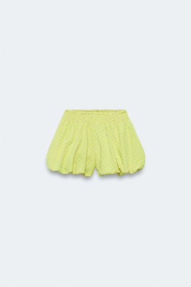 2-14 AÑOS/ SHORT BOMBACHO CUADRO VICHY LIMITED EDITION - Amarillo de Zara