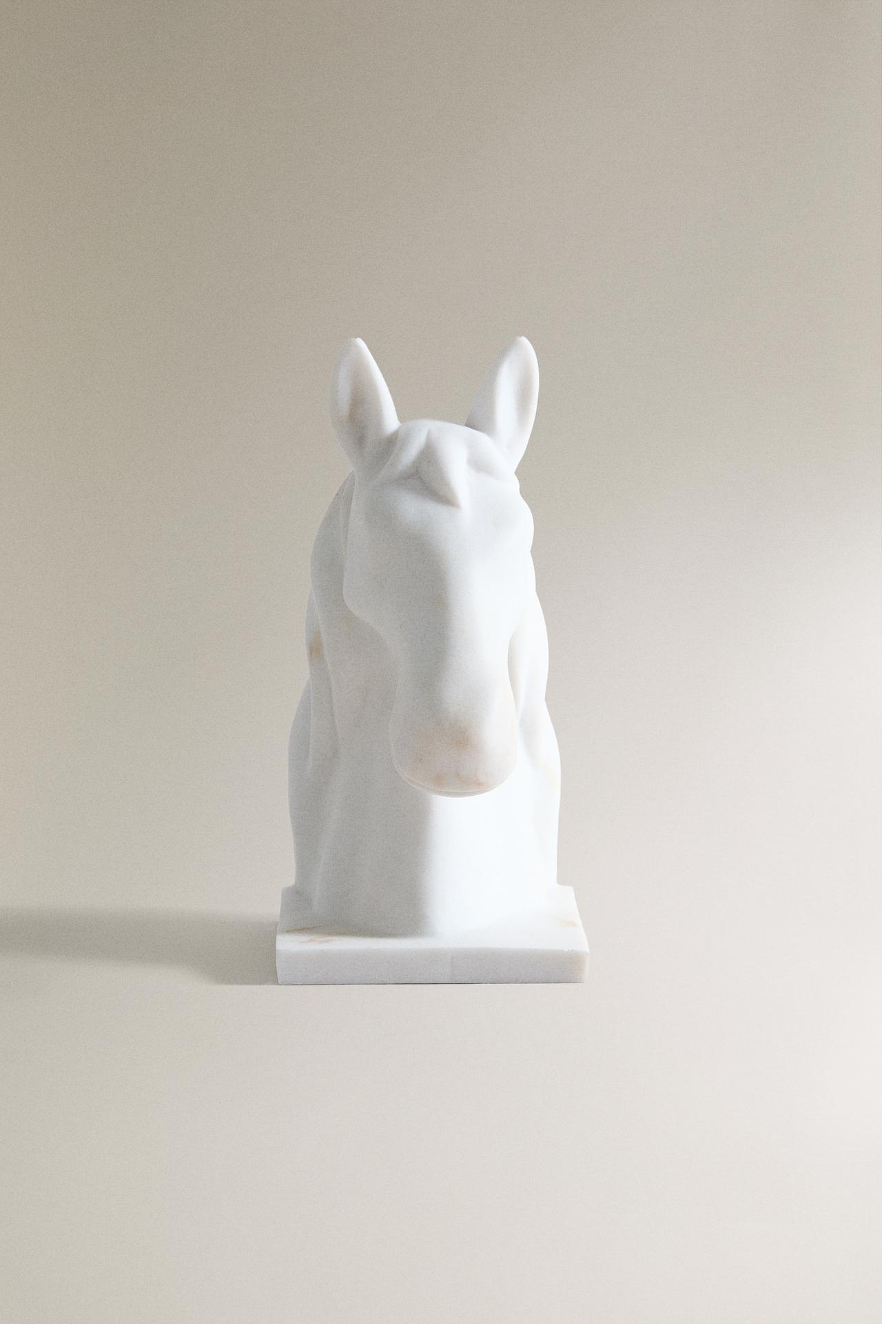 HORSE BOOKEND — Ecru