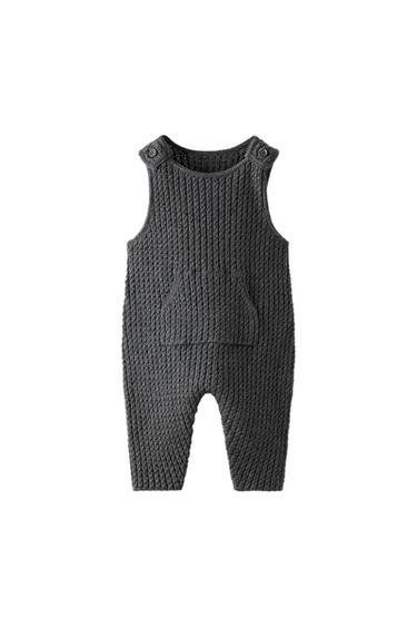 CABLE-KNIT DUNGAREES