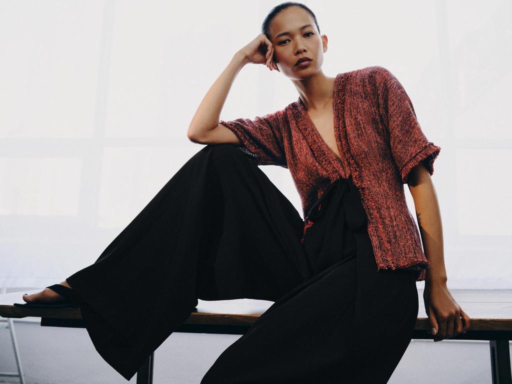 ZW COLLECTION FRINGED PEPLUM TOP