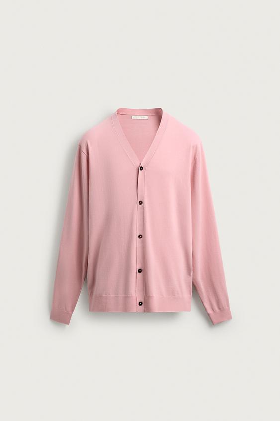 COTTON BLEND CARDIGAN - Pink by Zara - Image 0