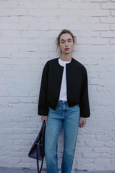SOFT BOMBER JACKET - Black by Zara - Image 1