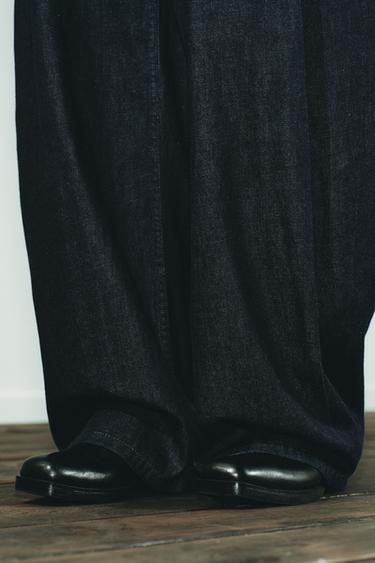 BALLOON TROUSERS WITH DARTS - Dark indigo by Zara - Image 4