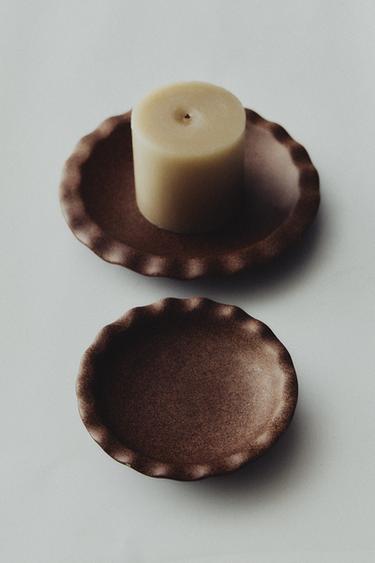 ROUND CANDLEHOLDER - Brown by Zara