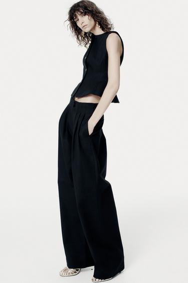 ZW COLLECTION FITTED WAISTCOAT - Black by Zara - Image 0