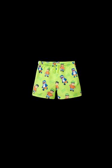 Zara 6-14 YEARS/ STUMBLE GUYS ™ © SCOPELY SWIM SHORTS - Light green - Image 0