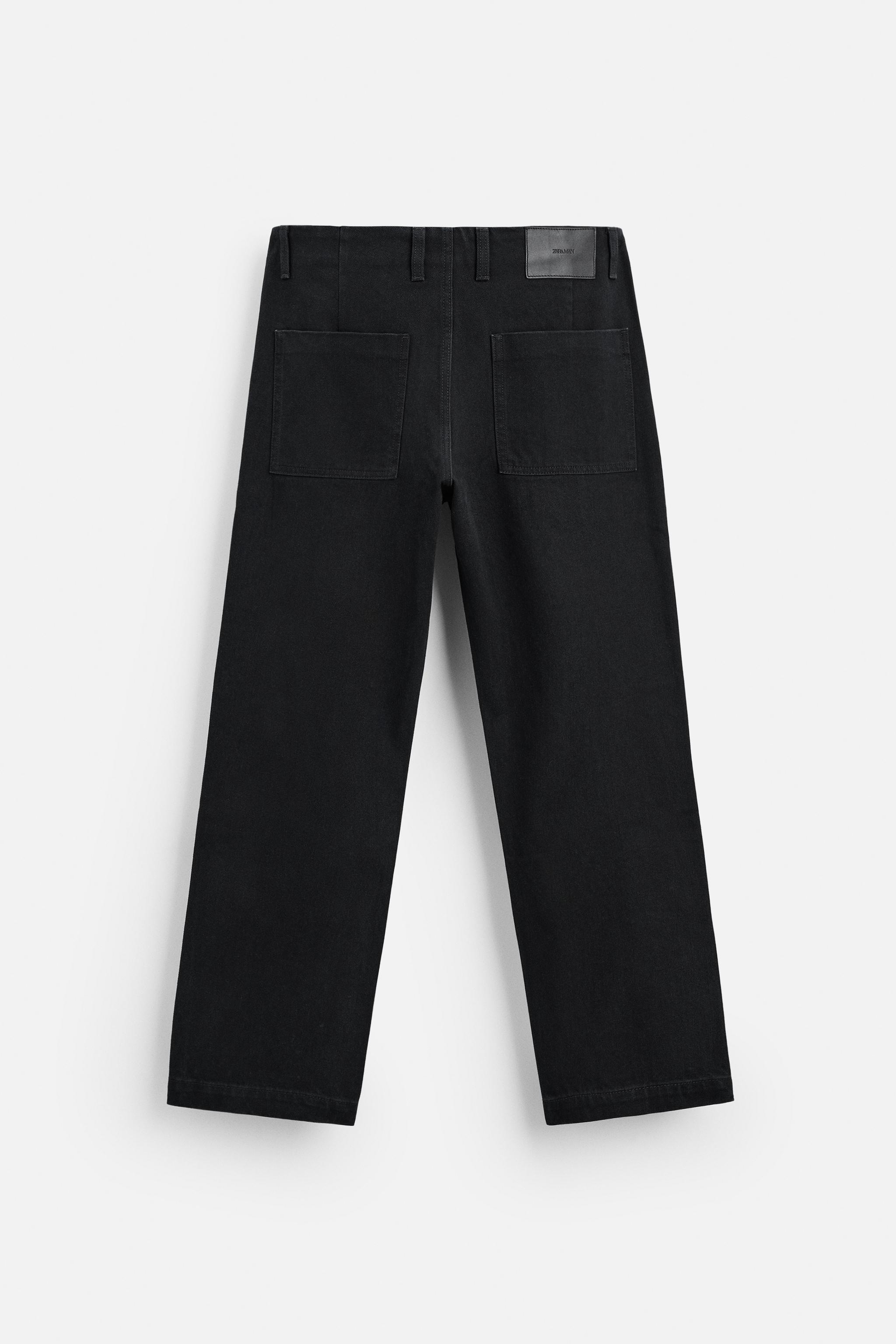 STRAIGHT-LEG JEANS - Black | ZARA Australia