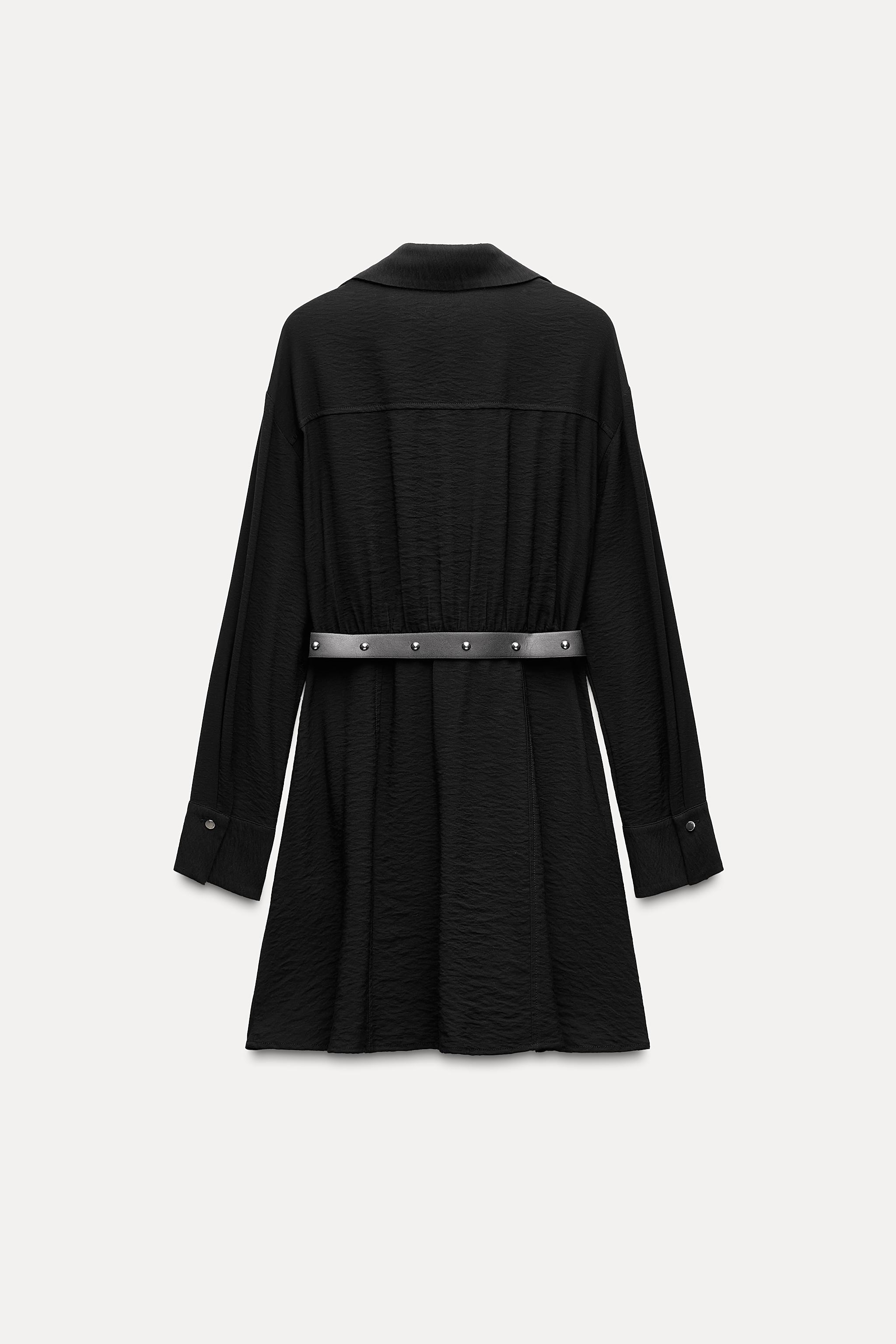 STUDDED BELT MINI DRESS - Black | ZARA United States