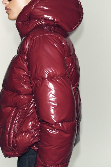 SHINY WATER-REPELLENT AND WINDPROOF ANORAK - Maroon by Zara