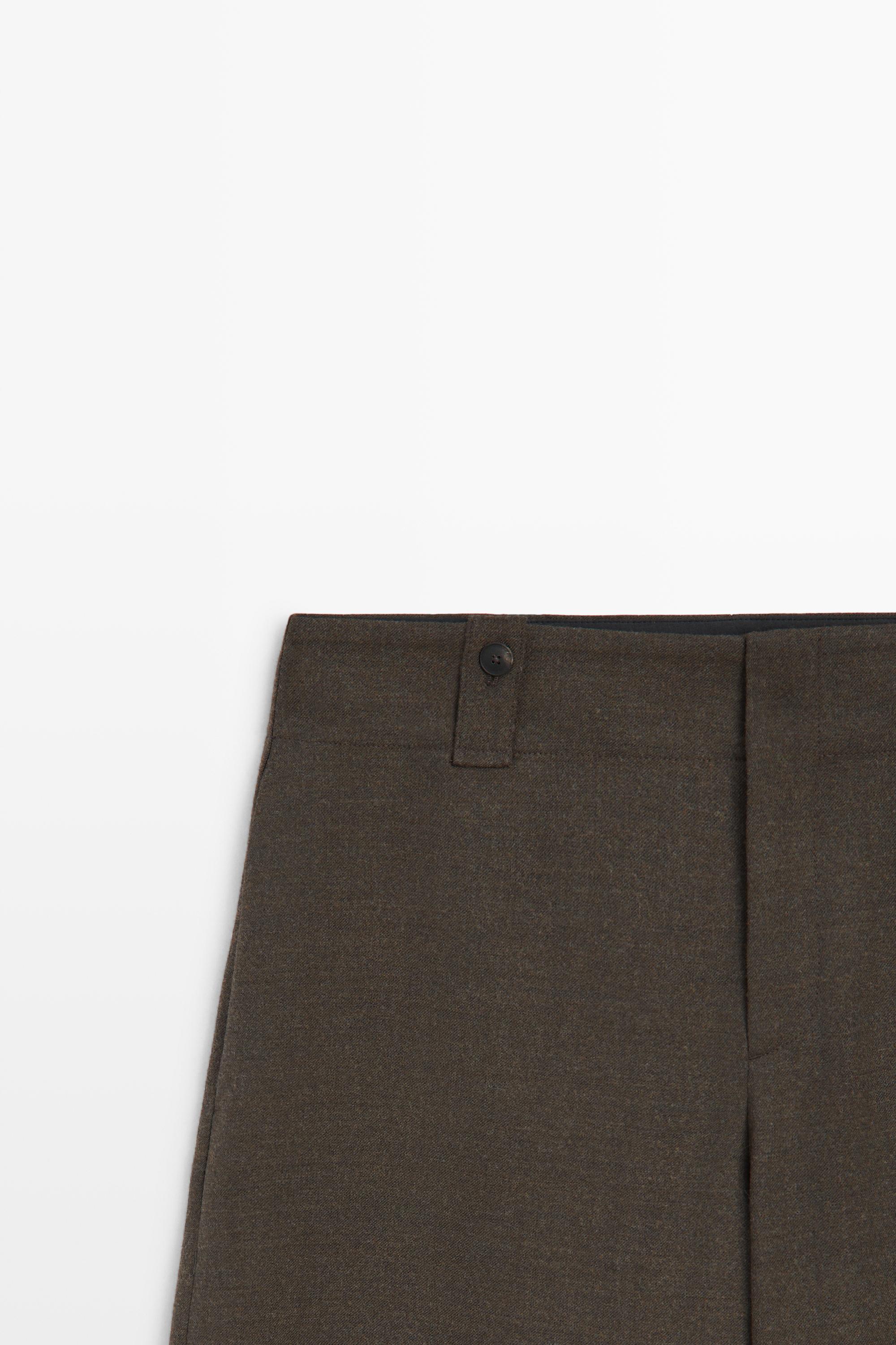 Suede flannel cargo pants