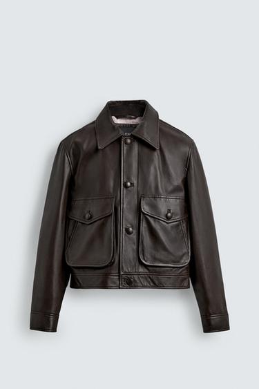 ÁO KHOÁC DA HARRY LAMBERT FOR ZARA X DISNEY - Màu nâu đậm từ Zara