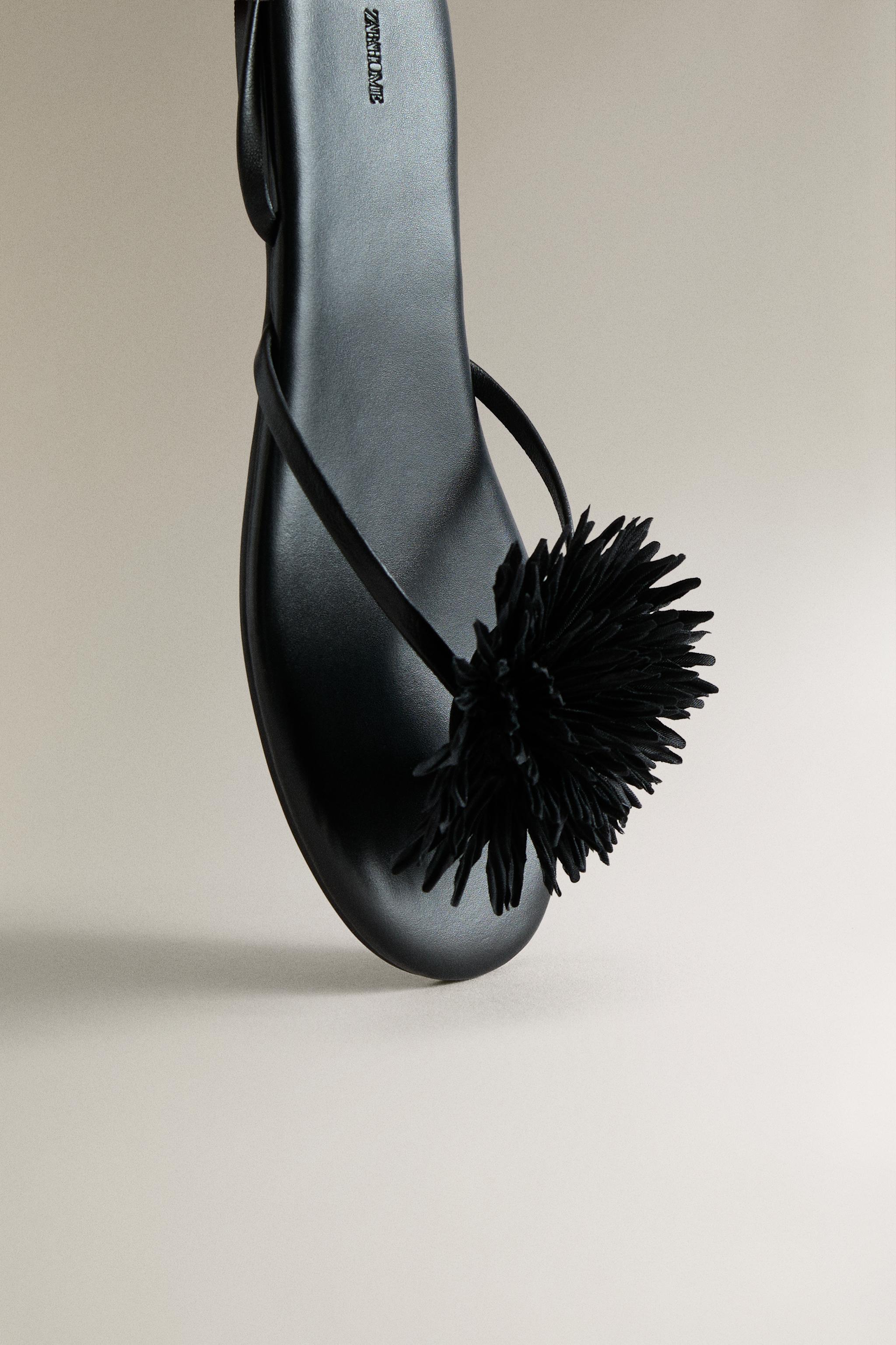 SANDALES CUIR FLEUR