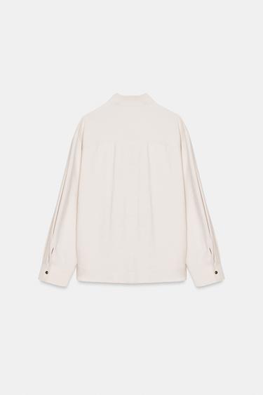 FLOWING HIGH NECK SHIRT - Sand by Zara - Image 6