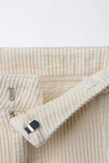 BARREL CORDUROY TROUSERS - Light beige by Zara - Image 2