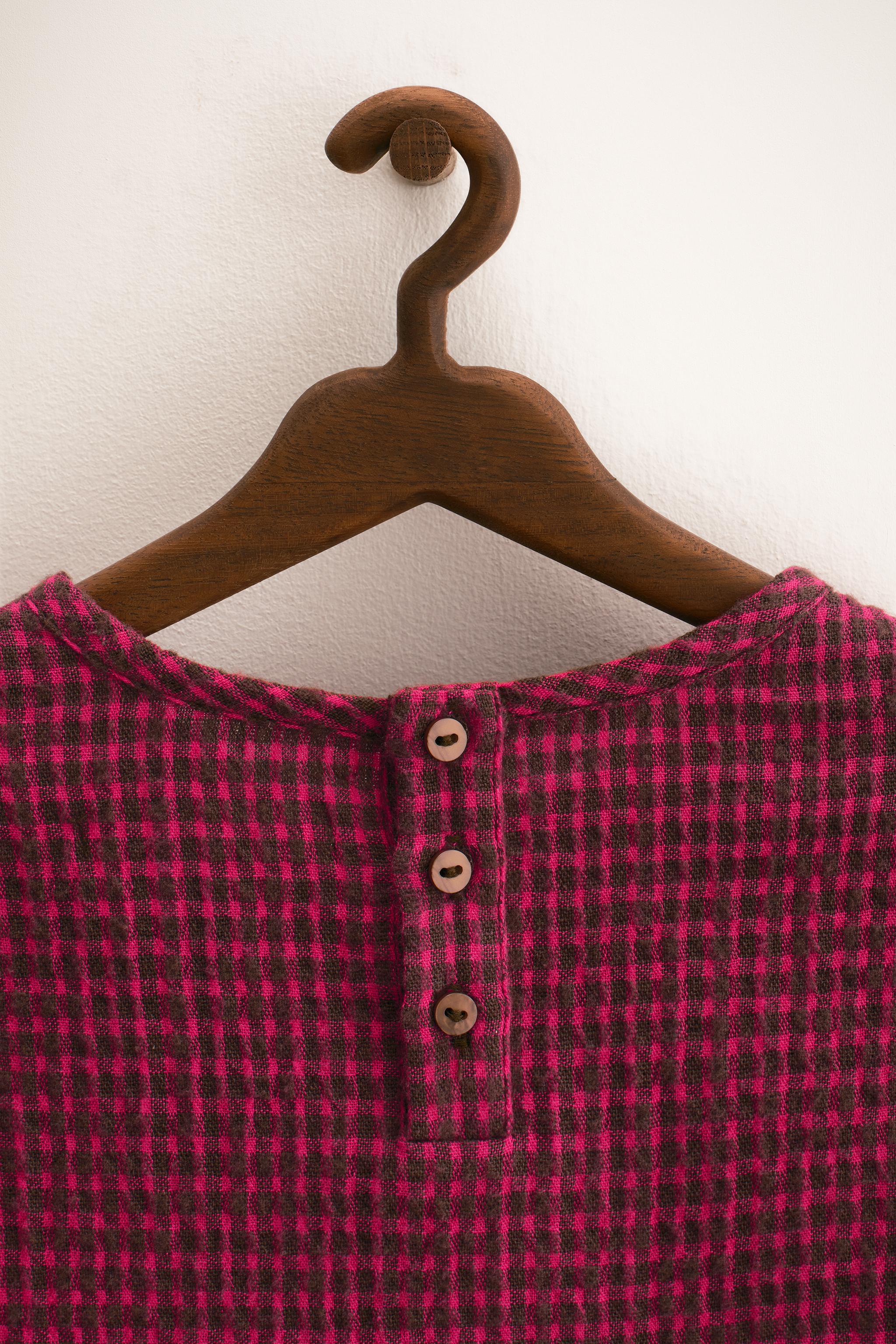 ZARA TIMELESS - PLAID PRINT BLOUSE - Fuchsia | ZARA United