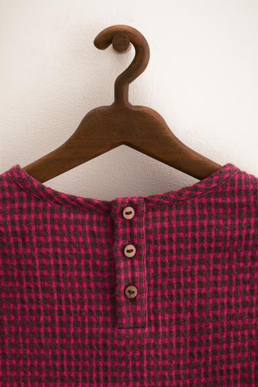ZARA TIMELESS - BLOUSE IMPRIMÉE À CARREAUX - Fuchsia de Zara - Image 2