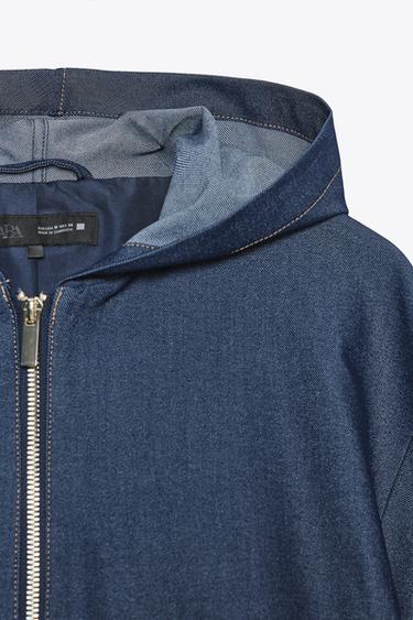 HOODED BOMBER JACKET - Indigo by Zara - Image 7