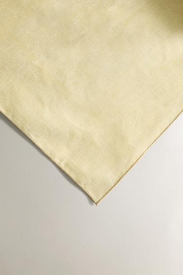 OVERLOCK RESIN-COATED COTTON TABLECLOTH - Yellow by Zara - Image 2