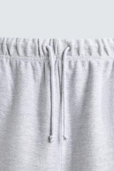 SHORT JOGGER RELAXED FIT TEXTURÉ - Gris chiné de Zara - Image 8